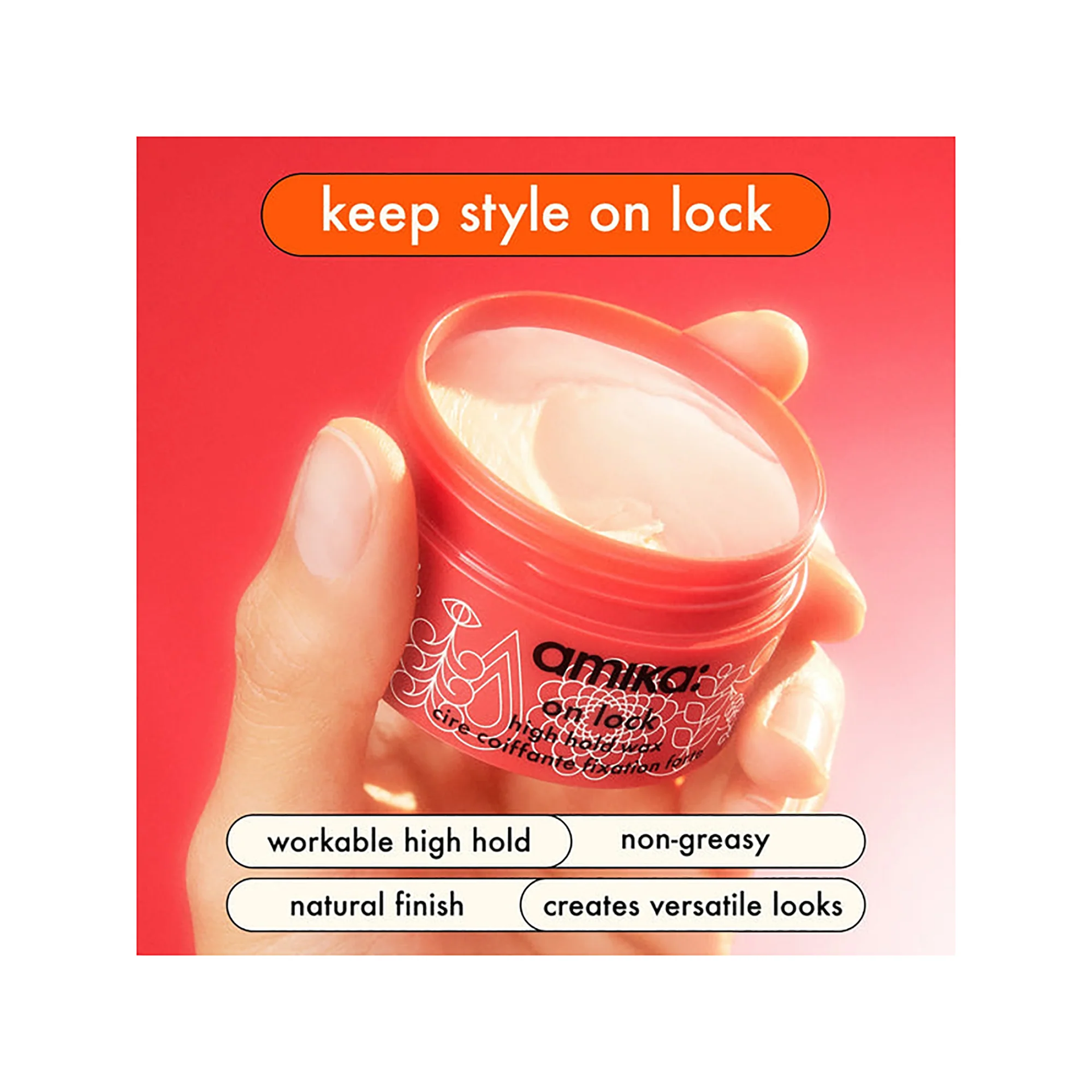 on lock high hold hair wax